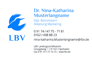 Visitenkarte LBV lange Namen recycling